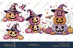 Pink Coquette Halloween PNG| Girly Spooky Season Clipart Fil Product Image 1