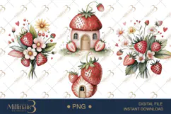 Strawberry Fairy PNG Fantasy Clipart Product Image 1