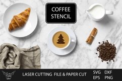 Christmas Coffee Stencil - 12 items - SVG - laser cutting Product Image 1