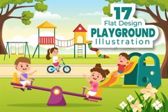 17 Children Playground Cartoon Illustration Product Image 1