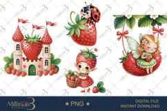Watercolor Fairy Garden Clipart | Whimsical Watercolor Fairy Product Image 1