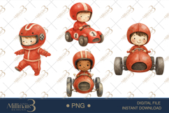 Cute Little Red Racer Clipart Product Image 1