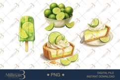 Key Lime Watercolor Clipart Product Image 1