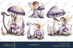 Purple Fairy Clipart |Whimsical Fantasy PNGs Product Image 1
