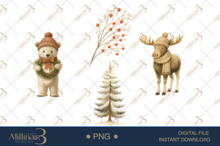 Winter Forest Animals Clipart Product Image 1