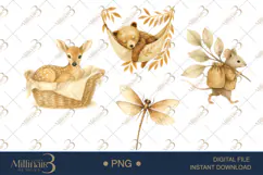 Vintage Sepia Fairy Woodland Clipart Product Image 1