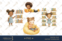Library Kids Clipart Product Image 1