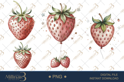 Strawberry Fairy PNG Fantasy Clipart Product Image 1