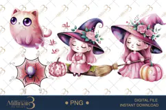 Pink Coquette Halloween PNG| Girly Spooky Season Clipart Fil Product Image 1