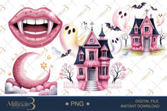 Pink Coquette Halloween PNG| Girly Spooky Season Clipart Fil Product Image 1