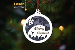 Merry Christmas Tree Toy SVG laser cut file for Glowforge Product Image 1