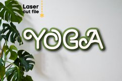 Yoga Sign SVG laser cut files for Glowforge Product Image 1