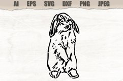 Stencil Bunny SVG Product Image 1
