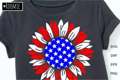 4th July Patriotic sunflower SVG American flag Love America Product Image 1