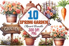 Spring Garden Sublimation Clipart Bundle Product Image 1