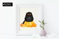 Cat print, Halloween Printable clipart DIY png Gift Decor Product Image 1
