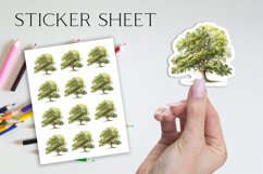 Green tree leaves natural ecology stickers sheet Product Image 1