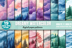 Dreamy Watercolor Background Bundle PNG Product Image 1