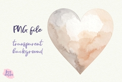 Neutral Heart Clipart PNG Sublimation Baking Clipart Product Image 1