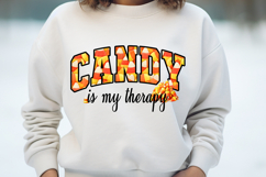 Candy Is My Therapy Halloween Candy Corn Word Arch Product Image 3