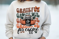 Grateful For Coffee Word Repeat Fall Product Image 3