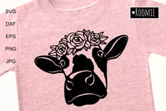 Cow head SVG, Heifer face svg, Farm animal Calf bull clipart Product Image 1