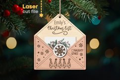 Christmas Envelope SVG laser cut file for Glowforge Product Image 1