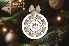Christmas Ornament SVG laser cut file for Glowforge Product Image 1