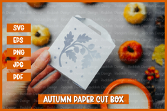 Autumn Box Template SVG I Gift Box I Packaging Template SVG Product Image 1