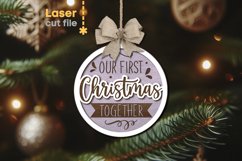 First Christmas Ornament SVG laser cut file for Glowforge Product Image 1
