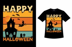 Halloween Stylish Retro T-shirt Design Product Image 1
