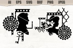 Clipart Steampunk People SVG Product Image 1