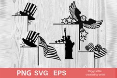 door corners, patriotism corners, independence day, bundle Product Image 1