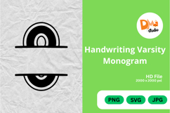 Handwriting Varsity Monogram Product Image 1