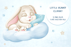 Newborn baby clipart, Cute little bunny vector file Product Image 1