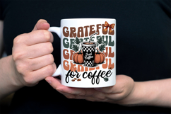 Grateful For Coffee Word Repeat Fall Product Image 2
