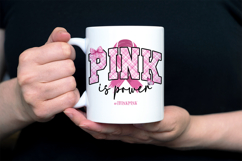 Pink Is Power Arched Floral Text October Product Image 2