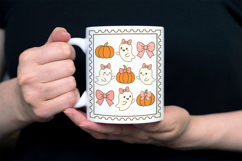 Cute Coquette Ghosts &amp; Bows Halloween Grid Product Image 2
