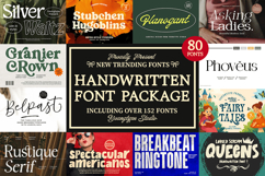 Handwritten Font Package - 80 Stylish Font Product Image 1