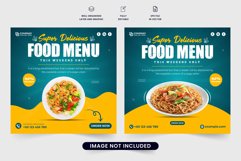 Food menu social media post vector Product Image 1