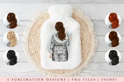 Cosy House Coat Girls Sublimation Bundle|6 PNG Files 300 DPI Product Image 1