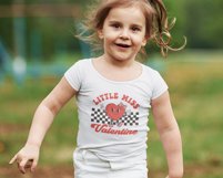 Little Miss Valentine SVG, Retro Valentine Girl Shirt Gift Product Image 3