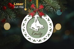 Skates Christmas Tree Toy SVG laser cut file for Glowforge Product Image 1
