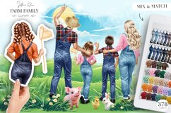 Farm Family Clipart, Family Creator, Summer Clipart Product Image 1