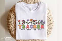 Teacher Svg, Helping little minds grow Svg, Teacher Shirt Product Image 4