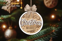 First Christmas Ornament SVG laser cut file for Glowforge Product Image 1
