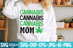 Cannabis Mom SVG Cut File, Weed SVG Cut File | Marijuana SVG Product Image 1