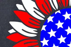 4th July Patriotic sunflower SVG American flag Love America Product Image 2