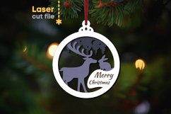 Deer Christmas Tree Toy SVG laser cut file for Glowforge Product Image 1