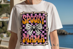 Spooky Mama Purple Checkered Frame Coquette Bow Product Image 2
